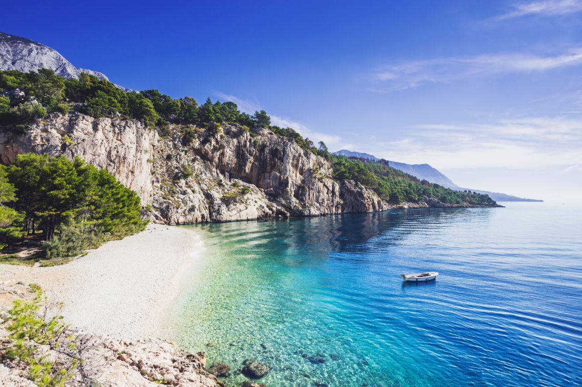 Chorvatská pláž Nugal