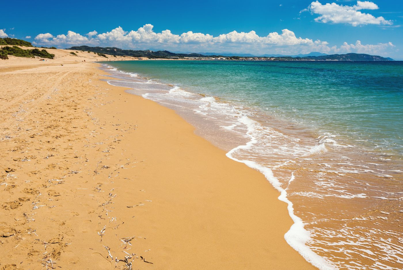 Pláž Issos Beach, Korfu